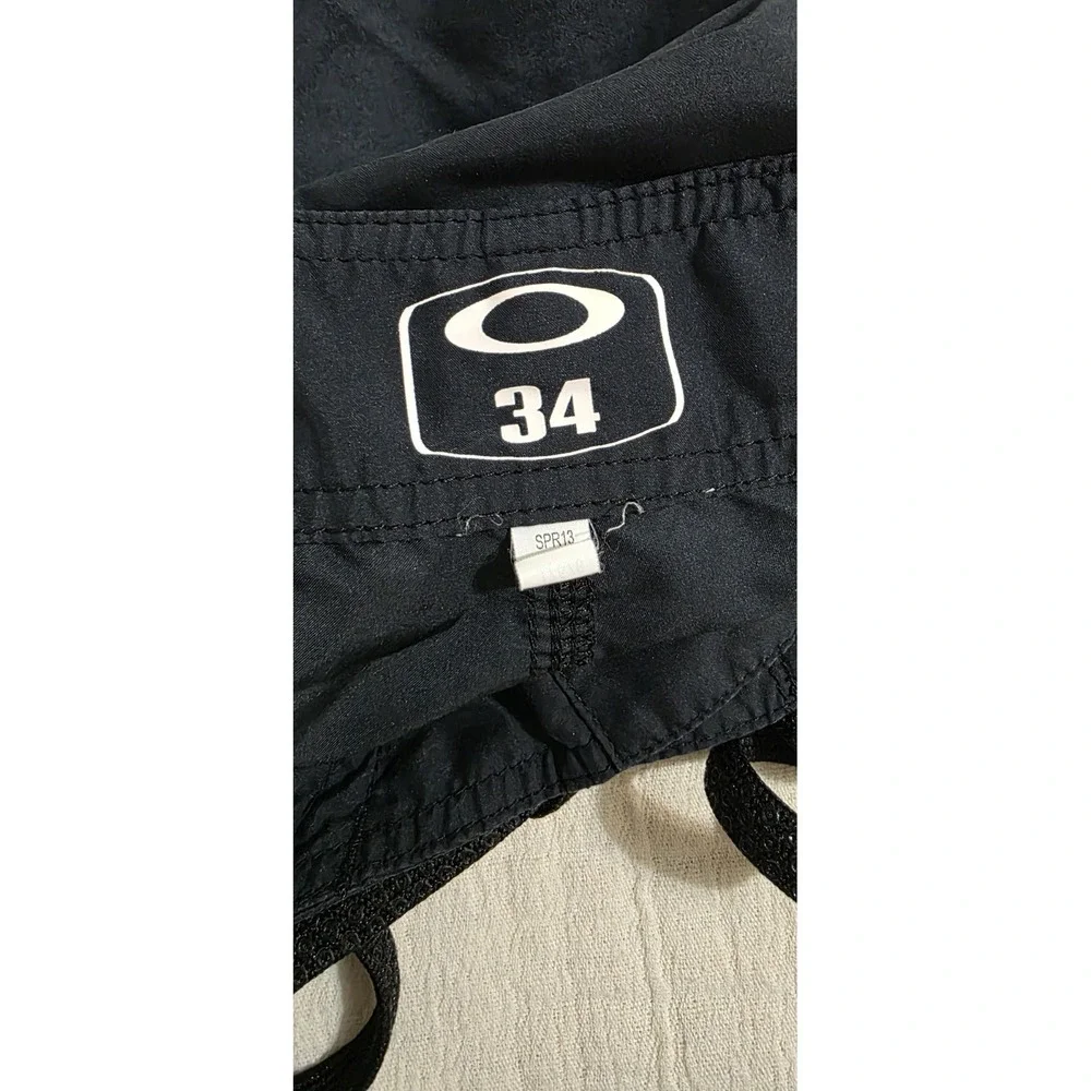 Oakley Cargo Swim Trunks Shorts Black‎ Mens Sz 34 Pockets Drawstring